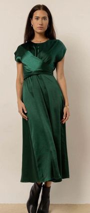Rosalinda Emerald Midi Dress