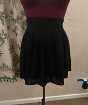 Black Pleated Miniskirt