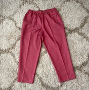 Alfred Dunner Trousers - Womens Pink/Mauve Straight Leg Pants with Pockets