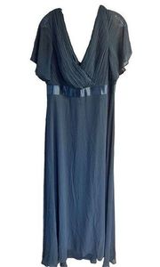 Ever Pretty Low V Maxi Dress Black Sz 18  NWT