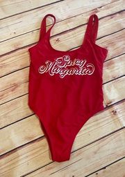 California Sunshine “Spicy Margarita” Red One-Piece Swimsuit, Size Medium