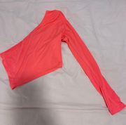 SheIn Neon pink one shoulder top