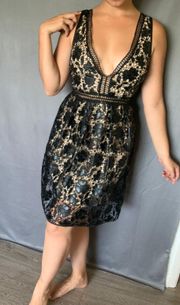 Leather Lace Dress 