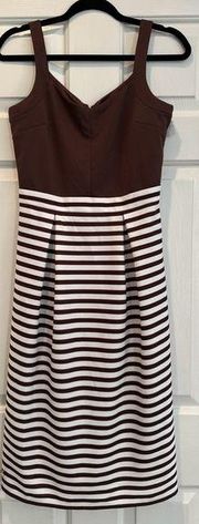 C  Brown&White Dress Size S