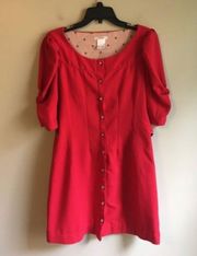 medium red dress