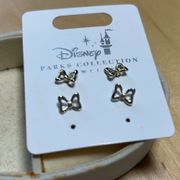 Minnie Mouse Bow Stud Earrings