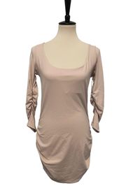 Bodycon 3/4 Sleeve Light Pink Dress