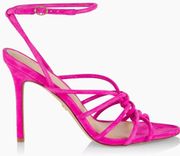 Aneesha Suede Strappy Sandals Fuchsia