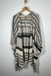 Joseph A Sweater Knit Shawl Poncho Cape Wrap