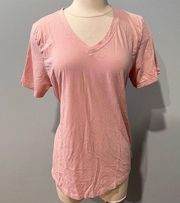 Philosophy Light Pink Pima Cotton Blend V-Neck Top Size XL