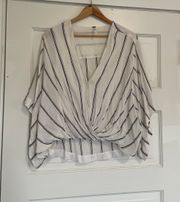 White Striped Blouse