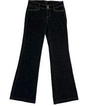 White House Black Market Women's 0 Regular Black Flare Leg Trouser Jeans