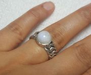 Rainbow moonstone  gemstone ring no stamp Ring size - 6.5