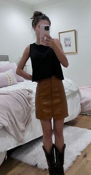 Loveriche faux leather mini skirt