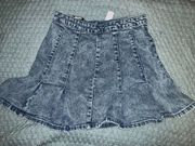 NWT Pleated Jean Skirt