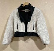 3.1 Phillip Lam Cropped Faux Shearling Bomber Jacket - FLAWED