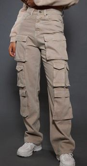 Straight Leg Cargo Pants High Waisted 