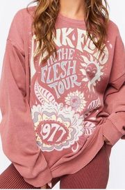 Pink Floyd Size 3x Women’s Fleece Graphic Pullover Sweatshirt Dusty Rose Color