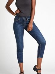 Silver Jeans Co Suki Skinny Crop Dark Wash Jeans