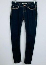 Daytrip Womens Size 26 L Long Scorpio Skinny Dark Wash Jeans