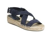 Via Spiga Gia Espadrille Blue Straps Sandal Size 6 NEW With Box