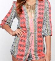 Dance & Marvel Romper Mosaic Paisley Rolled Leg Sm