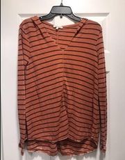 Rag Poets striped pullover with hood