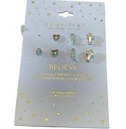 Unwritten "Believe" 4-piece Earrings Set in Silver MSRP $40 NWT