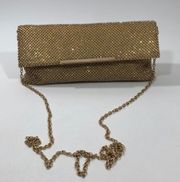 Internacional concepts gold rock studded crossbody/clutch 