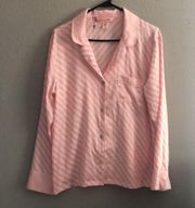 Victoria secret pink long sleeve pajama blouse Size M