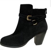 POLO RALPH LAUREN BLACK Suede ankle boots Size 8.5 B34