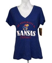 NWT Blue Kansas University Jayhawks Tee Shirt Top