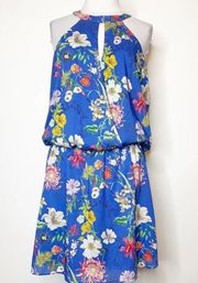 Parker carlotta blue sangria floral mini dress