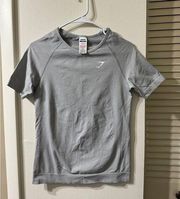 Grey Gymshark Vital Seamless Short Sleeve Shirt Size XL