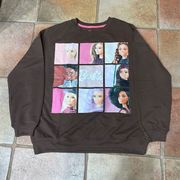 BARBIE HYBRID PULLOVER FLEECE TOP MEDIUM