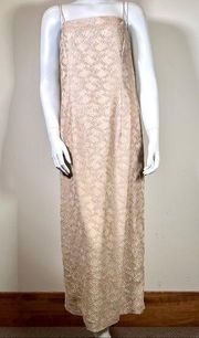 Vintage Alex Evening Formal Lace Cream Dress