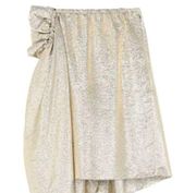 Stella McCartney Lurex Gathered Brynn skirt Gold size 4