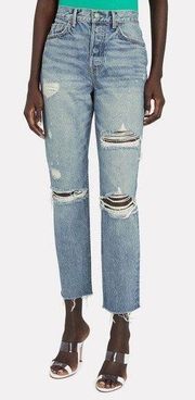 GRLFRND Karolina High-Rise Slashed Jeans, Size 23