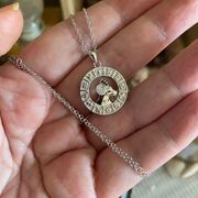 Sterling Silver Aries Constellation  Coin Zodiac Necklace