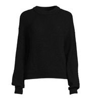 No Boundaries Juniors plaited pullover Sweater, color: black size: XXL