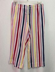 LIZ CLAIBORNE PAJAMA XS CAPRIS  PANTS STRIPED SOFT COTTON BLEND