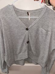 Gray Cropped Sweater