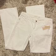 Nwt Michael Kors White Low Rise Bootcut Jeans sz 10