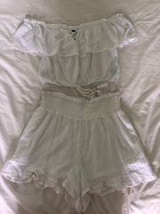 White Top And Shorts Set