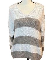 Altar’d State Striped Chunky Knit Oversized Sweater Sz S/M
