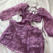 Urban Outfitters Purple Floral Mini Dress