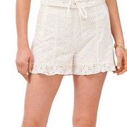 1.State Eyelet Shorts Ruffle Hem High Rise