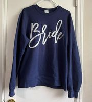 Port and Company Blue Bride Sweatshirt Size medium