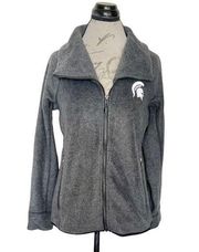 Cutter & Buck Michigan State Womens Fleece Jacket Gray Spartans Size Small