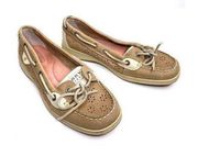 Sperry Top Sider Shoes Size 7.5 M Women's Round Toe Brown Boat Leather Tie Top